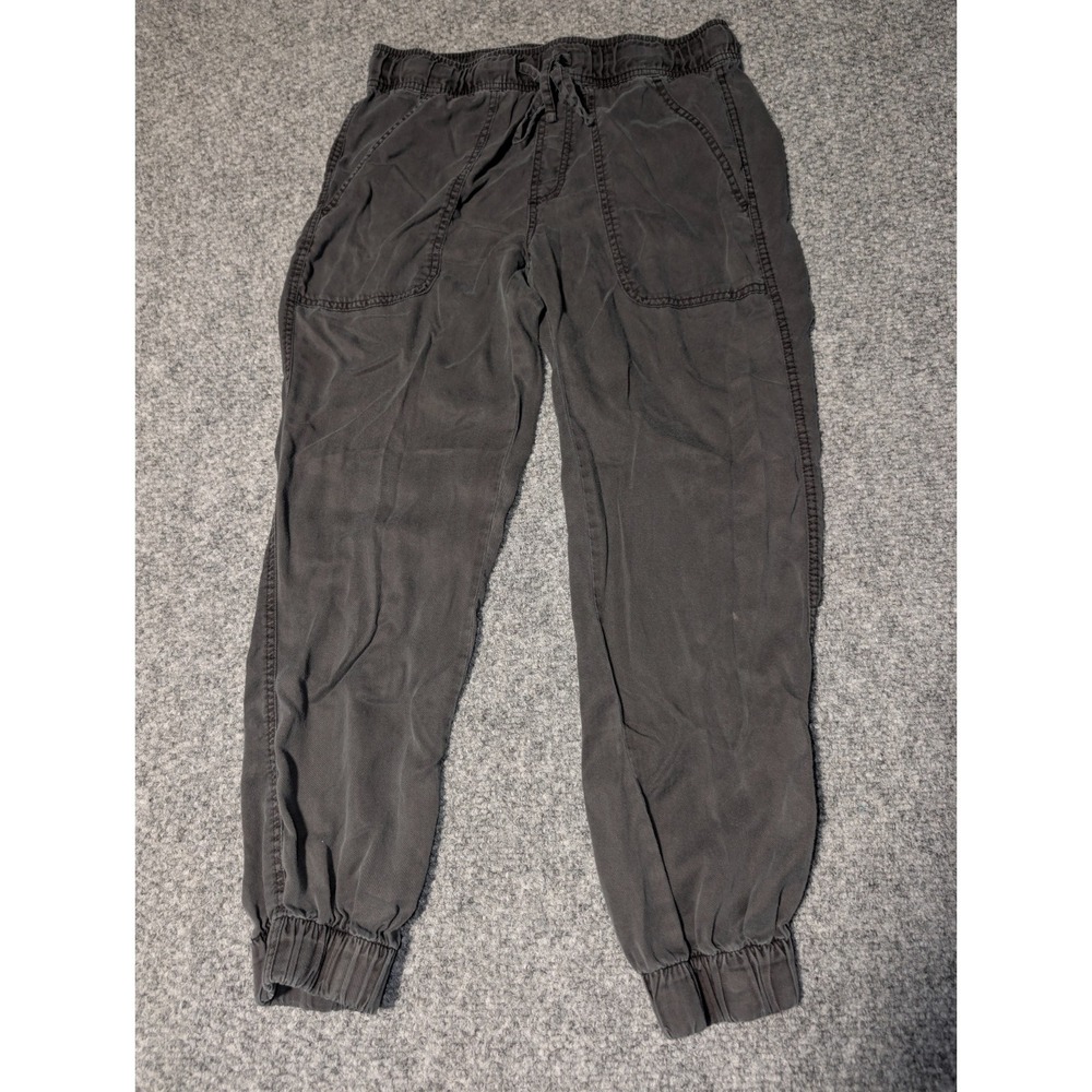 Orvis Jogger Black Pants Size Small Elastic Waist Drawstring Pockets